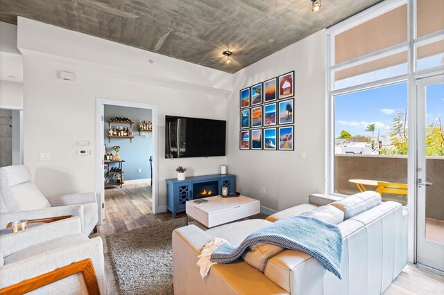 3740 Park Blvd Unit 209, San Diego, CA 92103 - living area with wood finished floors