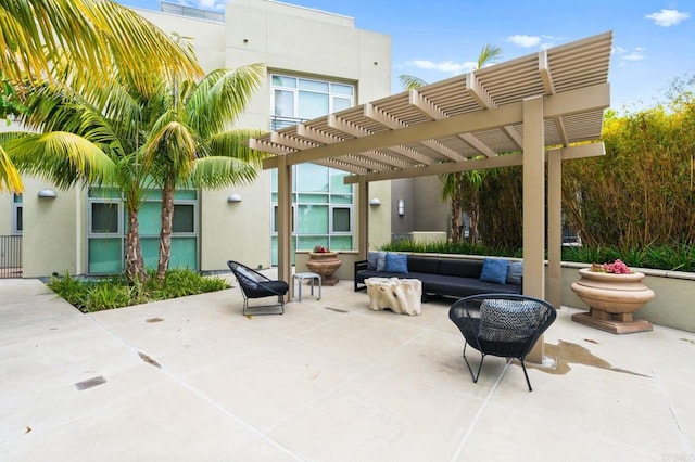 3740 Park Blvd Unit 209, San Diego, CA 92103 - view of patio / terrace with a pergola and an outdoor living space