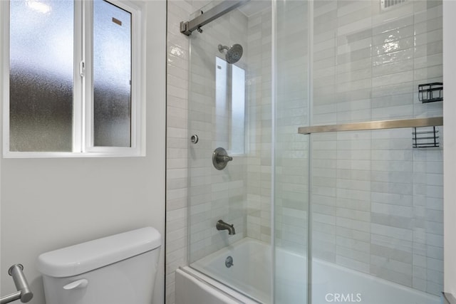 24431 La Glorita Cir, Newhall, CA 91321 - bathroom featuring toilet and bath / shower combo with glass door