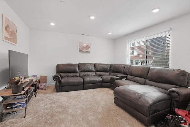 2152 Reed Dr, San Diego, CA 92154 - living area with carpet flooring, visible vents, and recessed lighting