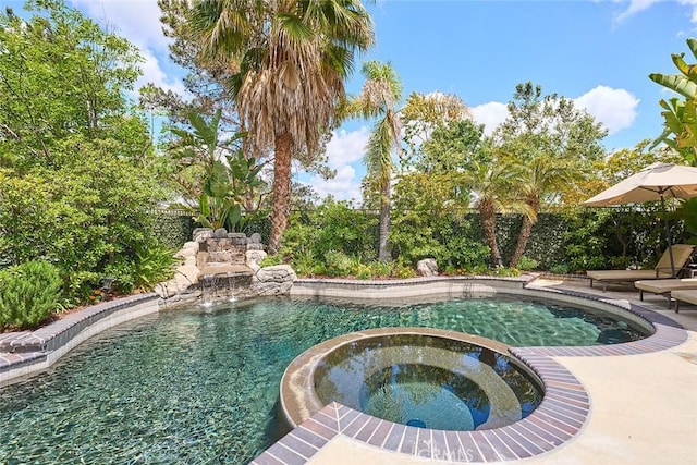 1472 Nicolas Way, Fullerton, CA 92833 - view of swimming pool with a pool with connected hot tub and a patio