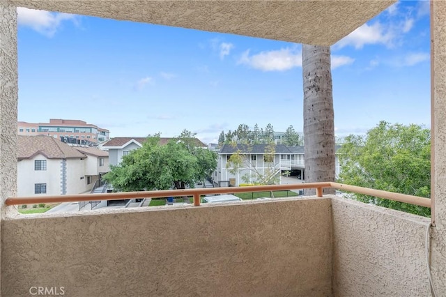 balcony with a residential view