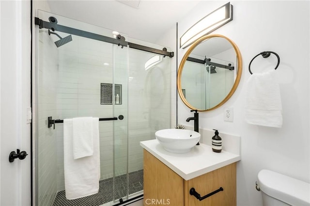 3130 Kallin Ave, Long Beach, CA 90808 - bathroom with a shower stall, toilet, and vanity