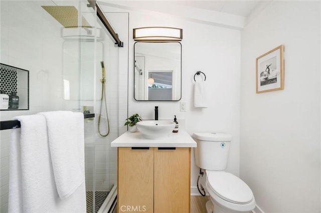 3130 Kallin Ave, Long Beach, CA 90808 - bathroom with a shower stall, toilet, and vanity