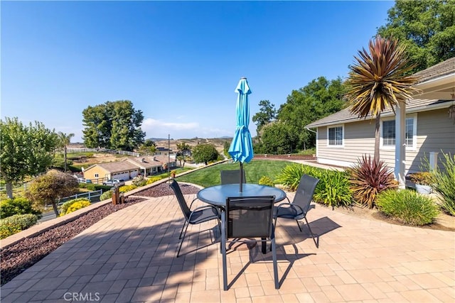 view of patio with outdoor dining space