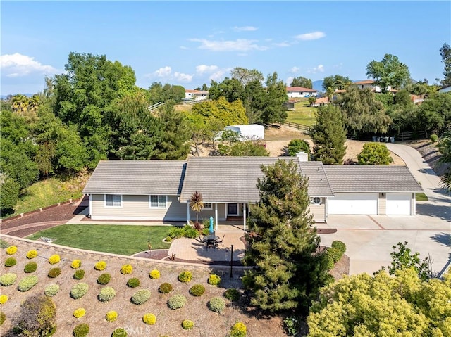 view from above of property