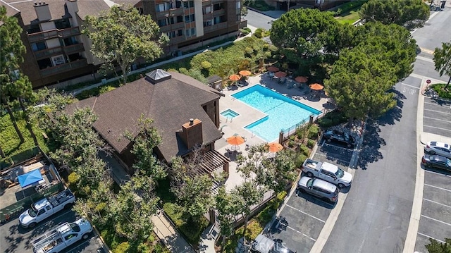 birds eye view of property