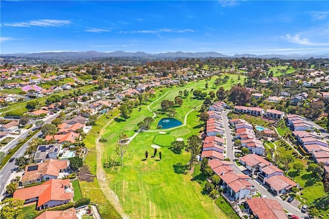 aerial view with a residential view and a mountain view