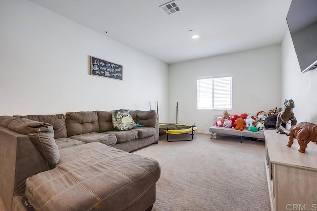 26841 Franklin Ave, Winchester, CA 92596 - living room with recessed lighting, visible vents, and carpet