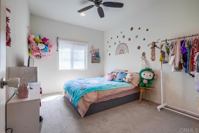 26841 Franklin Ave, Winchester, CA 92596 - carpeted bedroom featuring a ceiling fan