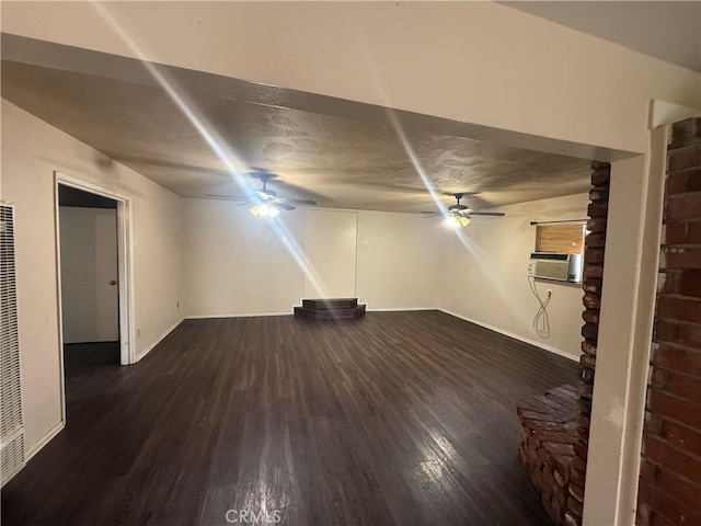 3754 Grace Ave, Baldwin Park, CA 91706 - interior space featuring baseboards, dark wood-style flooring, and ceiling fan