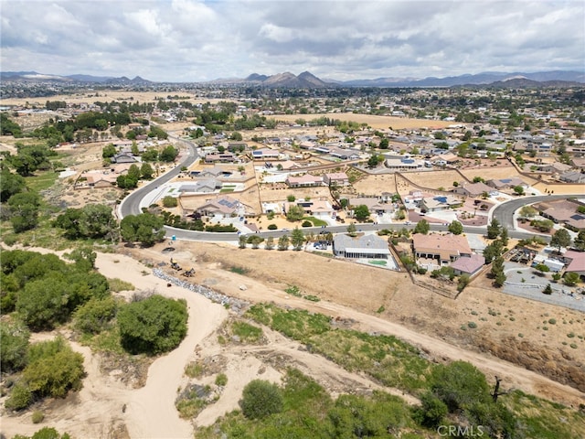 13912 Riverside Dr, Apple Valley, CA 92307 - birds eye view of property featuring a mountain view and a residential view