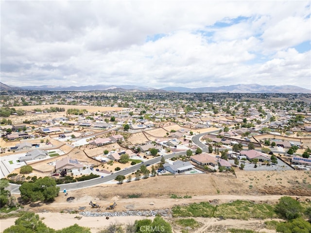 13912 Riverside Dr, Apple Valley, CA 92307 - bird's eye view with a residential view and a mountain view