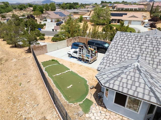 13912 Riverside Dr, Apple Valley, CA 92307 - aerial view with a mountain view and a residential view