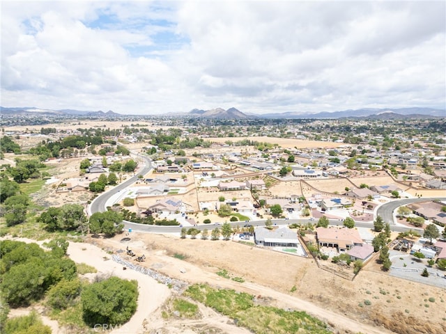 13912 Riverside Dr, Apple Valley, CA 92307 - bird's eye view with a residential view and a mountain view