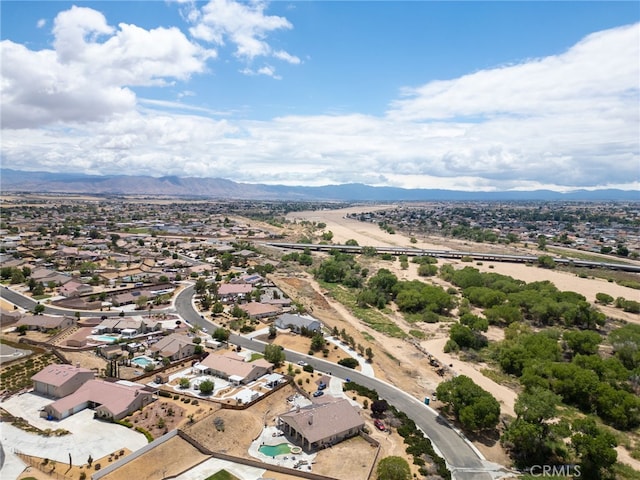13912 Riverside Dr, Apple Valley, CA 92307 - bird's eye view with a mountain view and a residential view