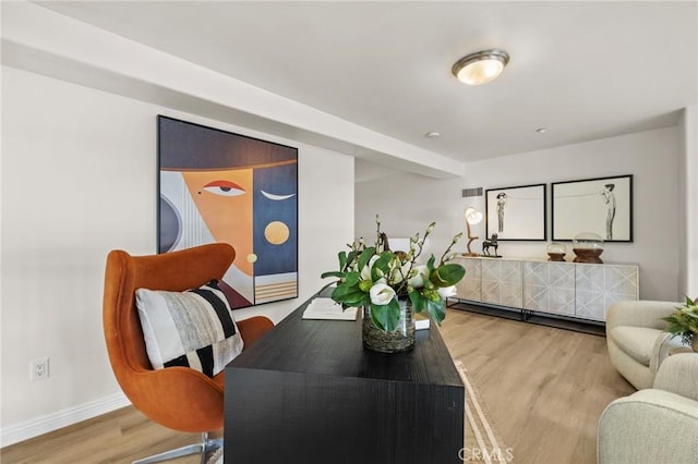 13031 Villosa Pl Unit 437, Playa Vista, CA 90094 - dining area featuring baseboards, visible vents, and wood finished floors