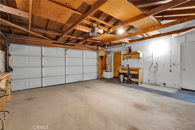 61652 Pueblo Trl, Joshua Tree, CA 92252 - garage with a garage door opener and gas water heater