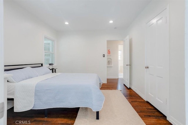 516 S Sparks St S, Burbank, CA 91506 - bedroom with multiple windows, dark wood-type flooring, baseboards, and recessed lighting