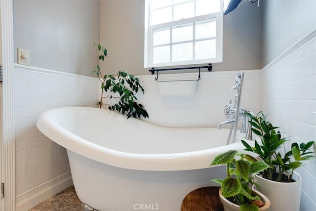 516 S Sparks St S, Burbank, CA 91506 - full bathroom with tile walls, a soaking tub, and wainscoting