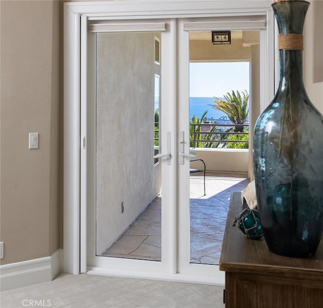 view of doorway to outside