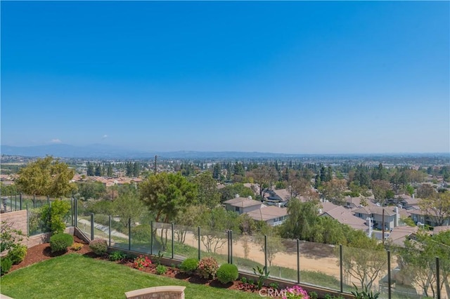 bird's eye view with a residential view