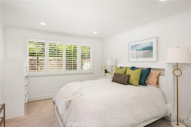 32491 Seven Seas Dr, Dana Point, CA 92629 - carpeted bedroom featuring baseboards, recessed lighting, and crown molding