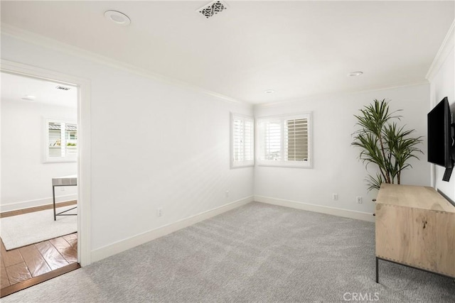 32491 Seven Seas Dr, Dana Point, CA 92629 - interior space with crown molding, baseboards, and carpet floors