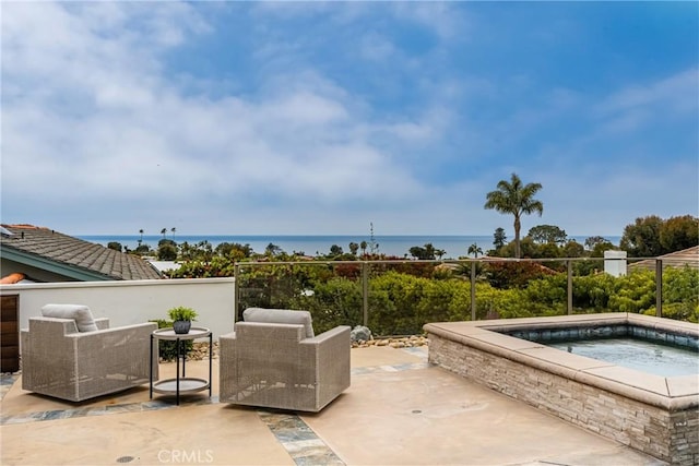 32491 Seven Seas Dr, Dana Point, CA 92629 - view of patio / terrace with an in ground hot tub