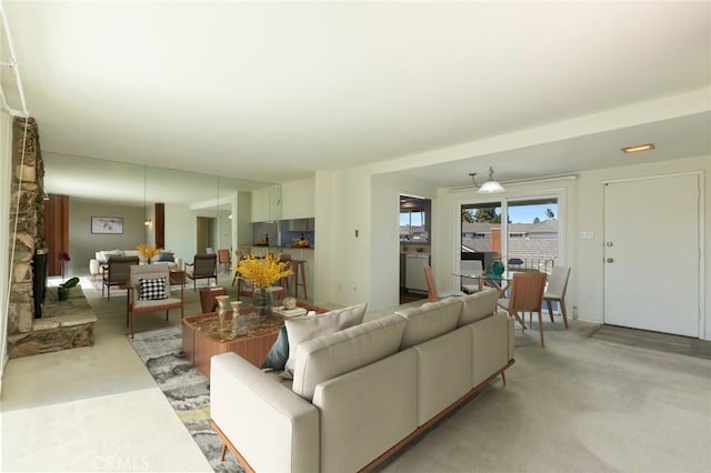 23026 Nadine Cir Unit B, Torrance, CA 90505 - living area featuring light carpet