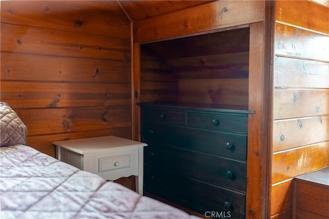 356 Wylerhorn Dr, Crestline, CA 92325 - bedroom with wooden walls and a sauna