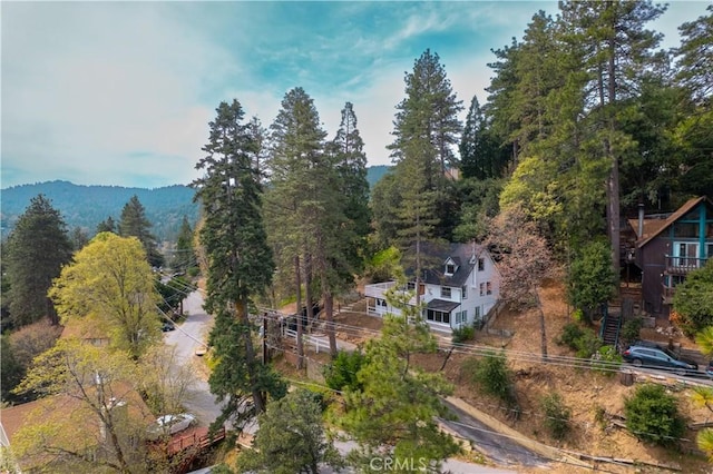356 Wylerhorn Dr, Crestline, CA 92325 - aerial view featuring a mountain view