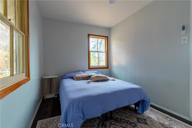 356 Wylerhorn Dr, Crestline, CA 92325 - bedroom featuring wood finished floors and baseboards