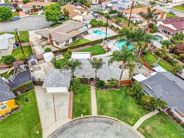 drone / aerial view featuring a residential view