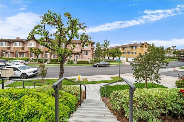 view of yard featuring a residential view