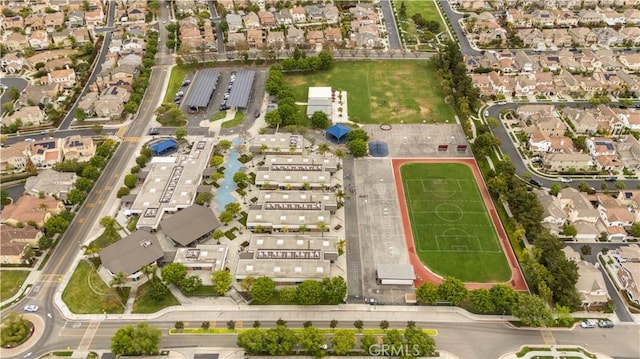 aerial overview of property's location featuring nearby suburban area