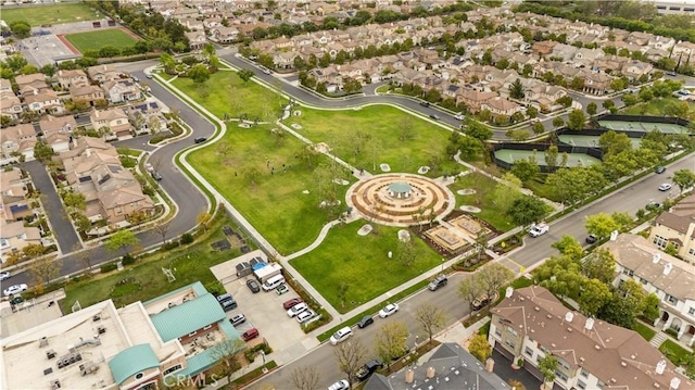 aerial overview of property's location with nearby suburban area