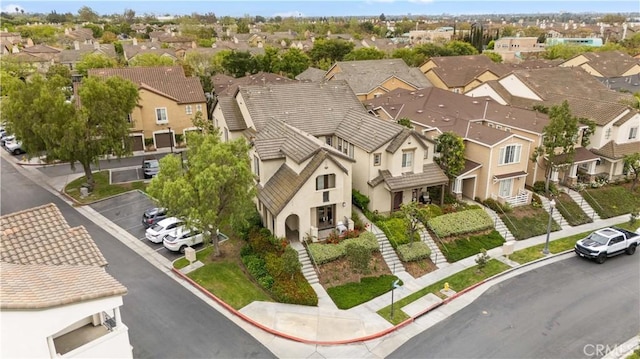 aerial view of residential area