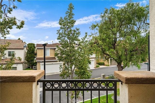 balcony with a residential view