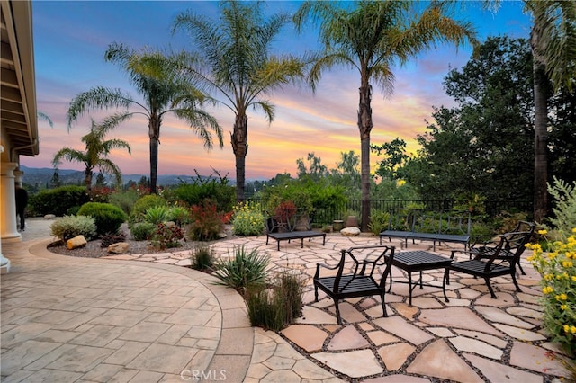 9420 Oak Leaf Dr, Chatsworth, CA 91311 - view of patio terrace at dusk