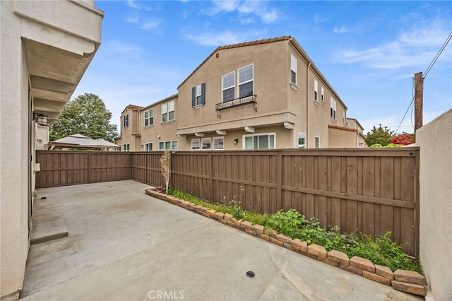 view of patio featuring a fenced backyard