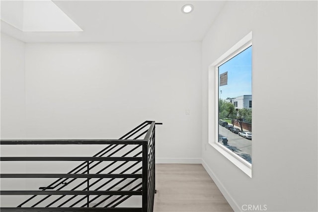 648 N Boyle Ave, Los Angeles, CA 90033 - stairs with wood finished floors, baseboards, and recessed lighting