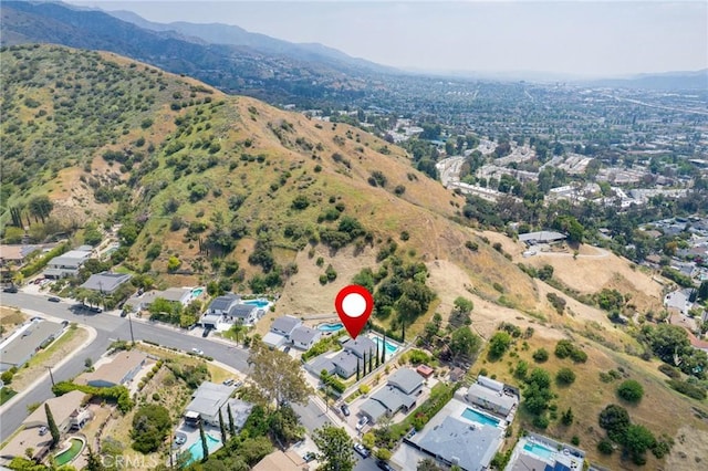 7980 Hollywood Way, Sun Valley, CA 91352 - aerial view with a residential view and a mountain view