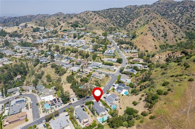 7980 Hollywood Way, Sun Valley, CA 91352 - aerial view featuring a mountain view and a residential view