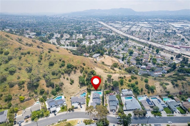 7980 Hollywood Way, Sun Valley, CA 91352 - bird's eye view featuring a mountain view