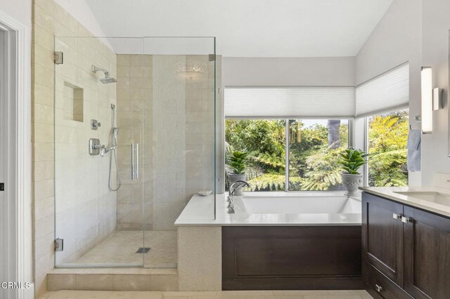 2113 Doral Ct, Oxnard, CA 93036 - full bath with vanity, a shower stall, and a bath