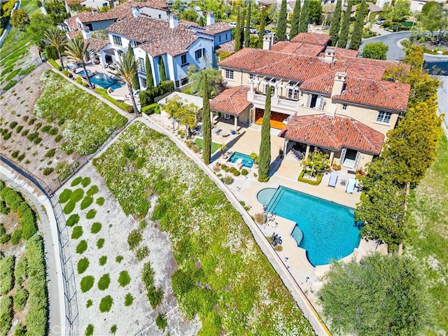 drone / aerial view with a residential view