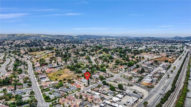 aerial overview of property's location with a highway