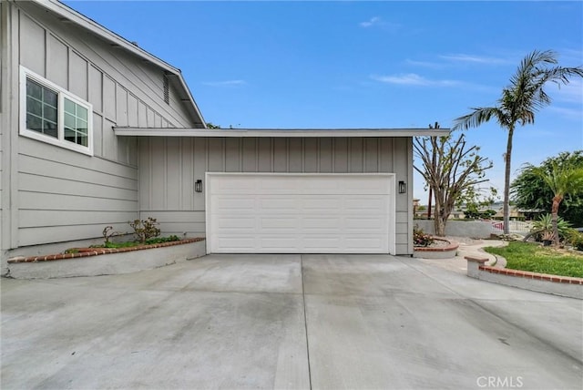 garage with driveway