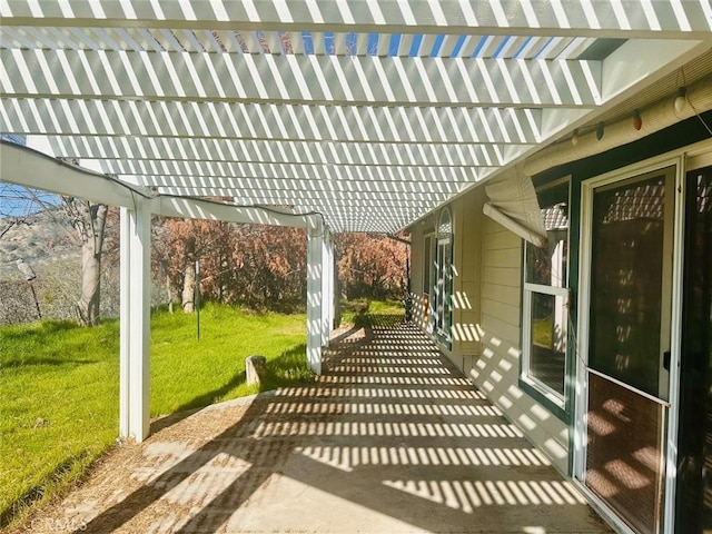 view of patio / terrace with a pergola